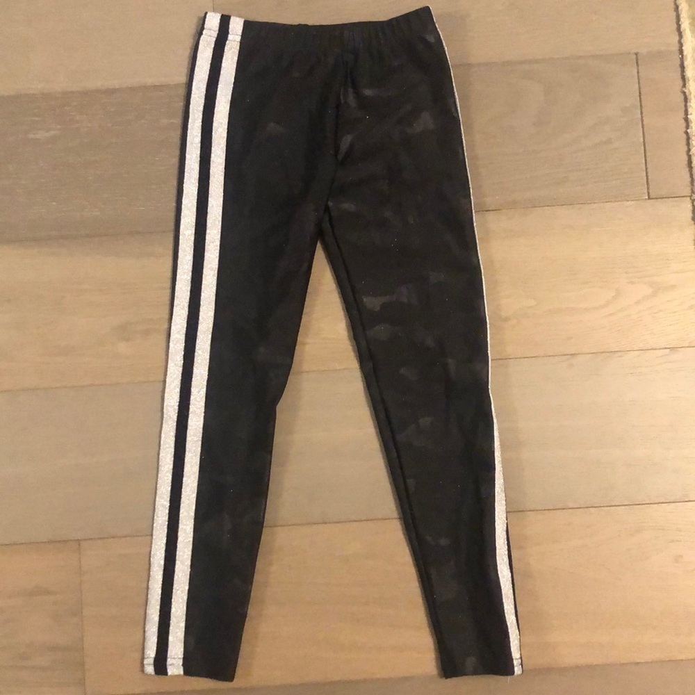 Girls Size 7 Camo Sparkle Leggings